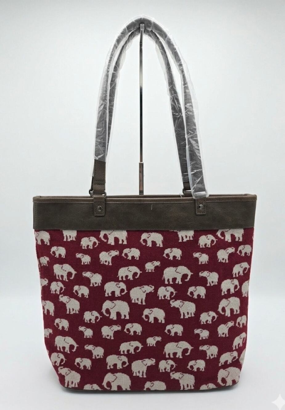 Thirty-One Reversible Tote Safari Weave Elephants Roll Tide Alabama Gift idea
